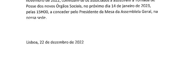 Tomada de posse Órgãos Sociais 2023-2026